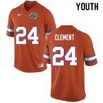 Youth Florida Gators #24 Iverson Clement NCAA Nike Orange Authentic Stitched College Football Jersey RNV4262UE